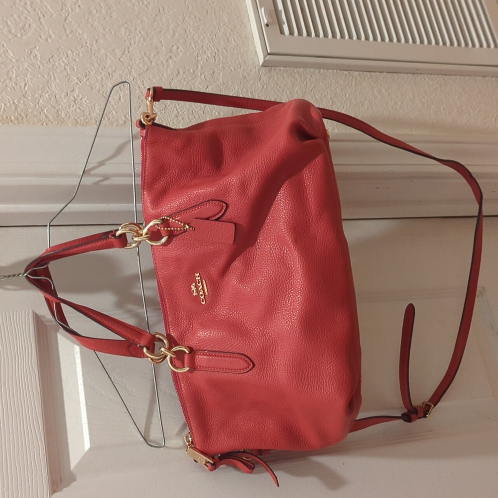 Red Coach Purse with coordinating check book holder.